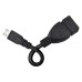 OTG USB на micro USB (0,15m)- чорний OTG USB на micro USB (0,15m)- чорний