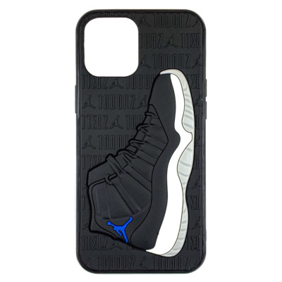 Накладка Jordan для iPhone 12 Pro Max- чорний з синім Накладка Jordan для iPhone 12 Pro Max- чорний з синім