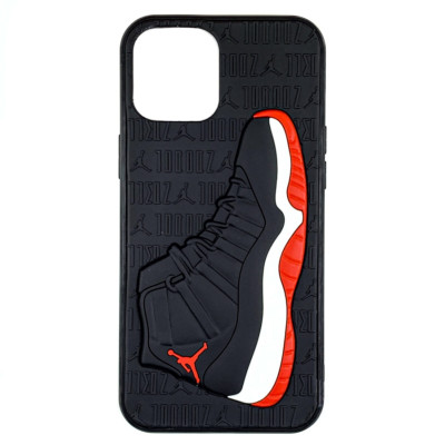 Накладка Jordan для iPhone 12 Pro Max- чорний з червоним Накладка Jordan для iPhone 12 Pro Max- чорний з червоним