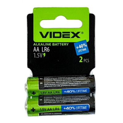 Батарейка LR6 (AA) Videx 2 mini bl (ціна за 1шт) Батарейка LR6 (AA) Videx 2 mini bl (ціна за 1шт)