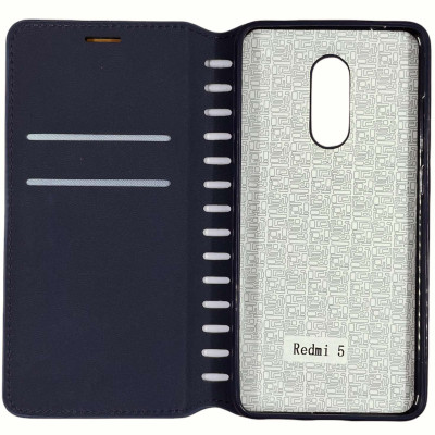 Чохол-книжка Leather Folio для Xiaomi Redmi 5- синій