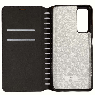Чохол-книжка Leather Folio для Huawei P Smart 2021- чорний