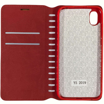 Чохол-книжка Leather Folio для Huawei Y5 2019- червоний