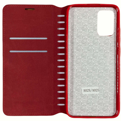 Чохол-книжка Leather Folio для Samsung A02S/A025- червоний