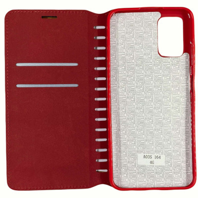Чохол-книжка Leather Folio для Samsung A03S/037F- червоний