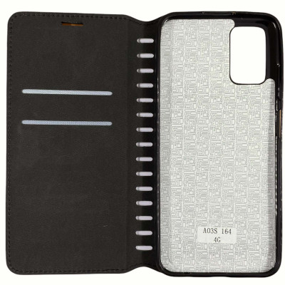 Чохол-книжка Leather Folio для Samsung A03S/037F- чорний