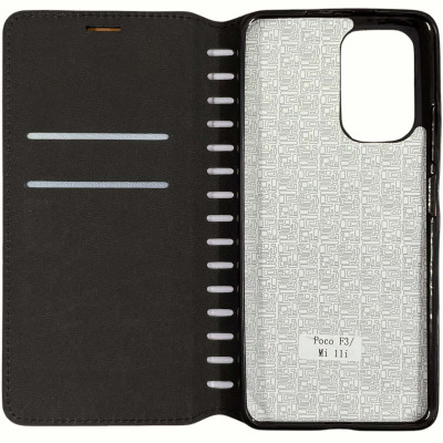 Чохол-книжка Leather Folio для Xiaomi Poco F3/Mi 11i- чорний