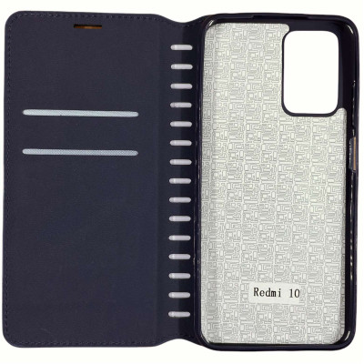 Чохол-книжка Leather Folio для Xiaomi Redmi 10- синій