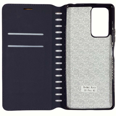 Чохол-книжка Leather Folio для Xiaomi Redmi Note 10 Pro 4G- синій