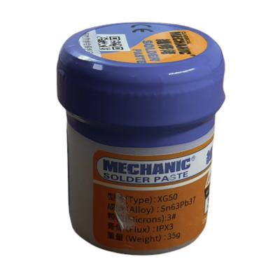 Паста паяльна BGA Mechanic Sn63/Pb37 XG-50 35гр