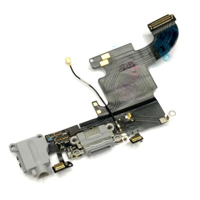 Шлейф з конектором зарядки для iPhone 6S (мікрофон) Original Black