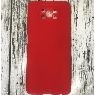 Накладка SMTT Soft Touch для Xiaomi Poco X3 в тех. упаковці- червоний