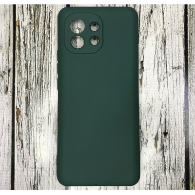 Накладка (з мікрофіброю) Aspor Silicone Full для Xiaomi Mi 11- зелений
