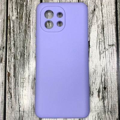 Накладка (з мікрофіброю) Aspor Silicone Full для Xiaomi Mi 11- фіолетовий