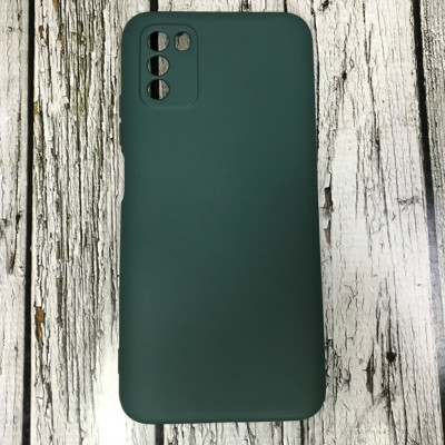 Накладка (з мікрофіброю) Aspor Silicone Full для Xiaomi Poco M3- зелений