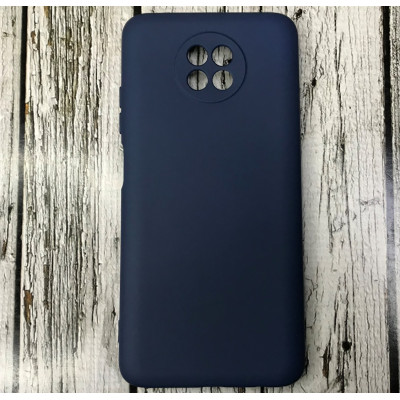 Накладка (з мікрофіброю) Aspor Silicone Full для Xiaomi Redmi Note 9T- синій