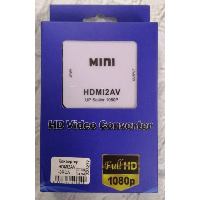 Перехідник (конвертер) MINI HDMI2AV (HDMI / 3RCA) (розширення 1080р) Перехідник (конвертер) MINI HDMI2AV (HDMI / 3RCA) (розширення 1080р)