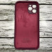 Накладка (з мікрофіброю) Silicon Case Full Camera для iPhone 11 Pro- №13 бордовий