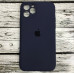 Накладка (з мікрофіброю) Silicon Case Full Camera для iPhone 11 Pro Max- №12 темно- синій