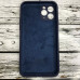 Накладка (з мікрофіброю) Silicon Case Full Camera для iPhone 11 Pro Max- №12 темно- синій