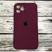 Накладка (з мікрофіброю) Silicon Case Full Camera для iPhone 11 Pro Max- №13 бордовий
