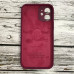 Накладка (з мікрофіброю) Silicon Case Full Camera для iPhone 12 mini (5.4)- бордовий