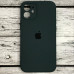 Накладка (з мікрофіброю) Silicon Case Full Camera для iPhone 12 mini (5.4)- темно- зелений