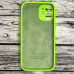 Накладка (з мікрофіброю) Silicon Case Full Camera для iPhone 12 mini (5.4)- салатовий
