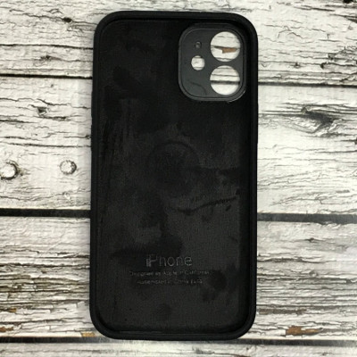 Накладка (з мікрофіброю) Silicon Case Full Camera для iPhone 12 mini (5.4)- чорний