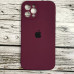 Накладка (з мікрофіброю) Silicon Case Full Camera для iPhone 12 Pro (6.1)- марсала