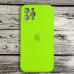 Накладка (з мікрофіброю) Silicon Case Full Camera для iPhone 12 Pro (6.1)- салатовий