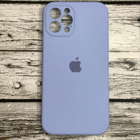 Накладка (з мікрофіброю) Silicon Case Full Camera для iPhone 12 Pro (6.1)- світло- блакитний