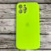 Накладка (з мікрофіброю) Silicon Case Full Camera для iPhone 12 Pro Max 6.7- №23 салатовий