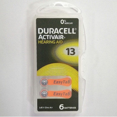 Батарейка 13 (PR48) Duracell (для слухових апаратів) 1уп по 6шт Батарейка 13 (PR48) Duracell (для слухових апаратів) 1уп по 6шт
