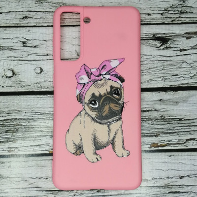 Накладка (з мікрофіброю) Case Art для Samsung S21- рожевий Накладка (з мікрофіброю) Case Art для Samsung S21- рожевий