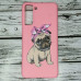 Накладка (з мікрофіброю) Case Art для Samsung S21- рожевий
