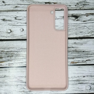 Накладка (з мікрофіброю) Case Art для Samsung S21 Plus- рожевий пісок