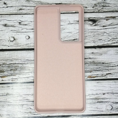 Накладка (з мікрофіброю) Case Art для Samsung S21 Ultra- рожевий пісок