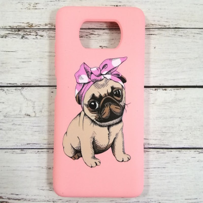 Накладка (з мікрофіброю) Case Art для Xiaomi Poco X3- рожевий