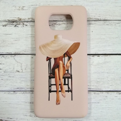 Накладка (з мікрофіброю) Case Art для Xiaomi Poco X3- рожевий пісок