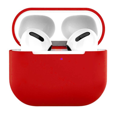 Чохол силіконовий для AirPods 3 з карабіном- червоний