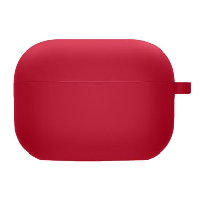 Чохол силіконовий для AirPods 3 з мікрофіброю- червона троянда