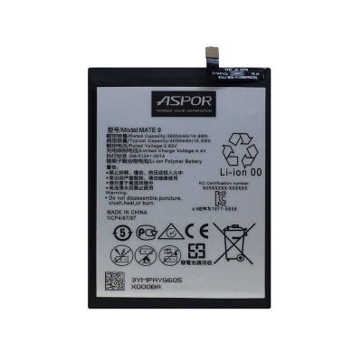 Акумулятор Aspor для Huawei Mate 9 / Mate 9 Pro / Y9 2019 (HB396689ECW) Акумулятор Aspor для Huawei Mate 9 / Mate 9 Pro / Y9 2019 (HB396689ECW)