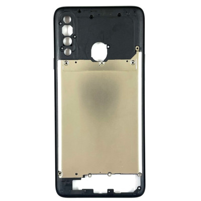 Задня частина корпусу для Samsung A20s / A207 (антена, пластик вкл. гучн.) Black
