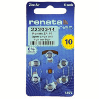 Батарейка 10 (ZA10) Renata Maratone+ (для слухових апаратів) 1уп по 6шт Батарейка 10 (ZA10) Renata Maratone+ (для слухових апаратів) 1уп по 6шт