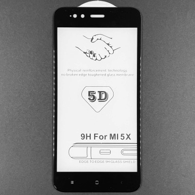 Скло захисне 5D Full Glue для Xiaomi Mi 5X / Mi A1- чорний Скло захисне 5D Full Glue для Xiaomi Mi 5X / Mi A1- чорний