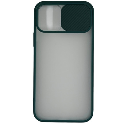 Накладка Camshield mate TPU зі шторкою на камеру для iPhone 12 Pro / 12- зелений