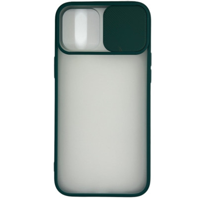 Накладка Camshield mate TPU зі шторкою на камеру для iPhone 12 Pro Max- зелений