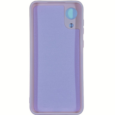 Накладка (з мікрофіброю) Silk Full Camera для Samsung A03 Core- рожевий пісок