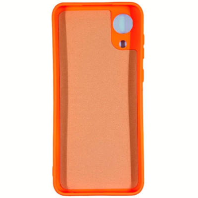 Накладка (з мікрофіброю) Silk Full Camera для Samsung A03 Core- помаранчевий